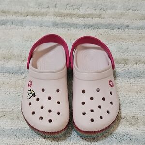 Crocs Kids Classic Clog Pink Rainbow Platform Snoopy Jibbitz‎ Shoes